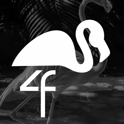 Logo rose Flamingo Fashion, identité visuelle d'une marque de vêtements féminins, déclinaison 3 sur 5